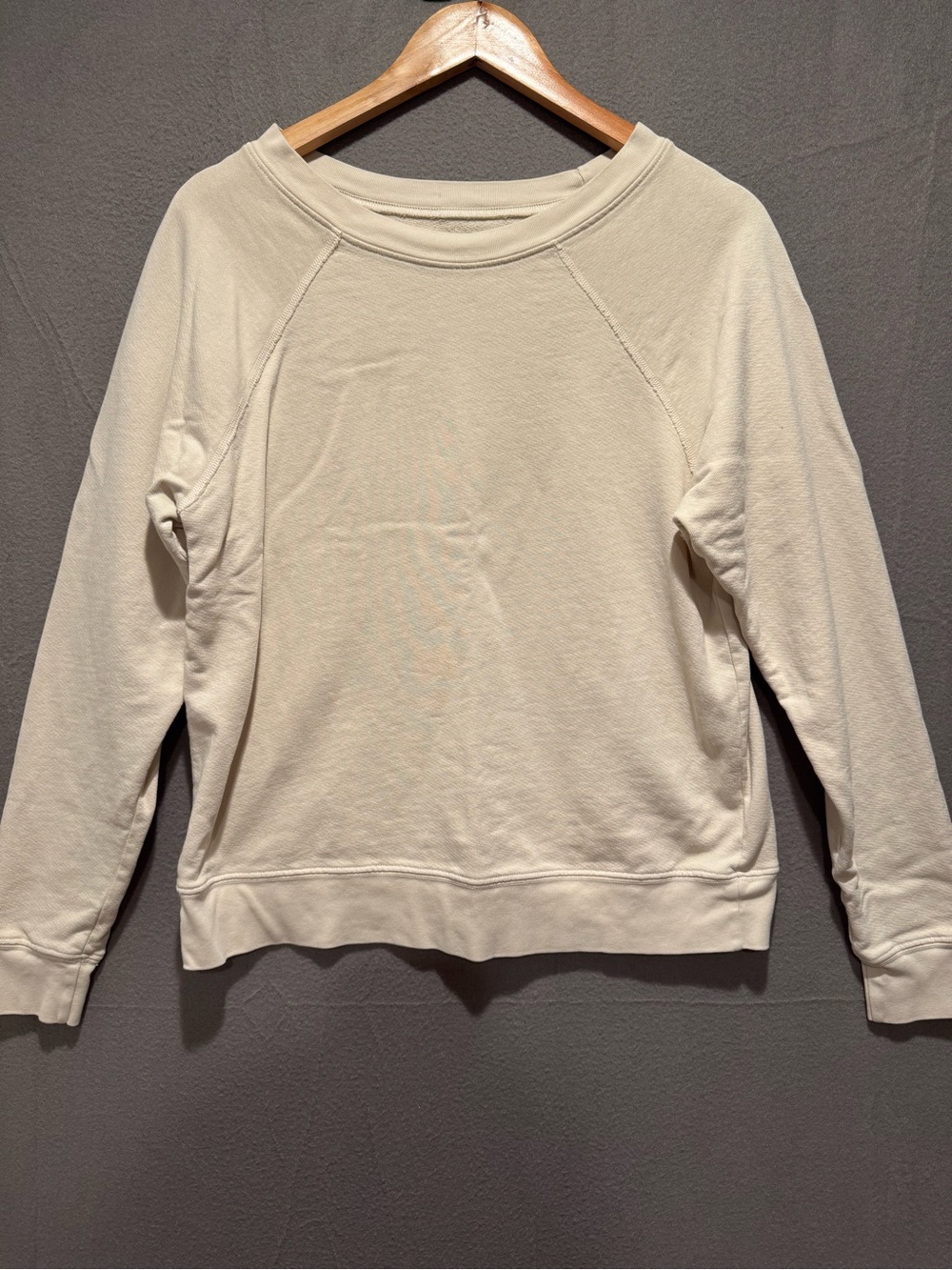 MATE the Label Cream Raglan Pullover Sweatshirt